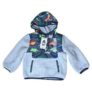 1 Madison Comfortable Fleece‎ Pullover Cozy Hoodie Jacket Gray, Size 3T